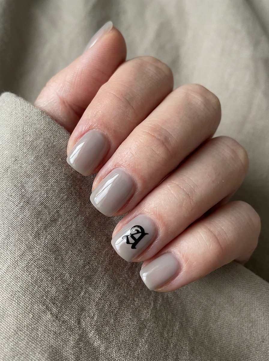 Gothic Letter Accent als Nägel mit Buchstaben Inspiration 2026